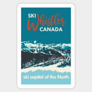 Vintage Whistler Canada Ski Poster Sticker